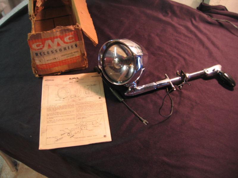 Nos gmc factory accessory 1955, 56, 57 pickup truck spotlight/ mirror 