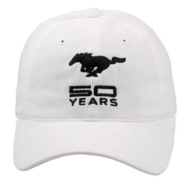 Brand new white ford mustang 50th anniversary twill hat/cap!