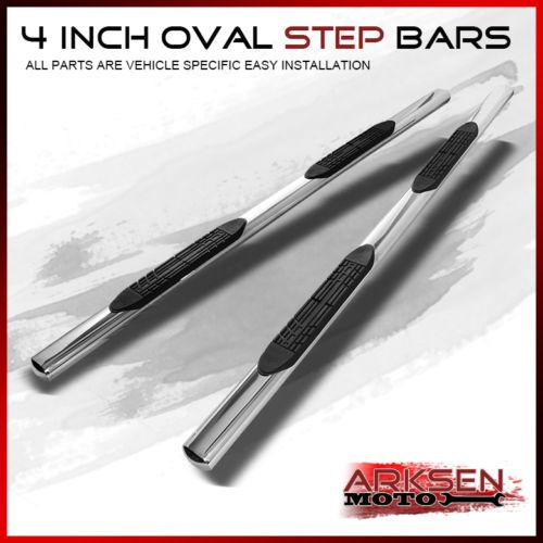 4 inch oval side step stainless steel bars running board 09-13 ram 1500 quad cab