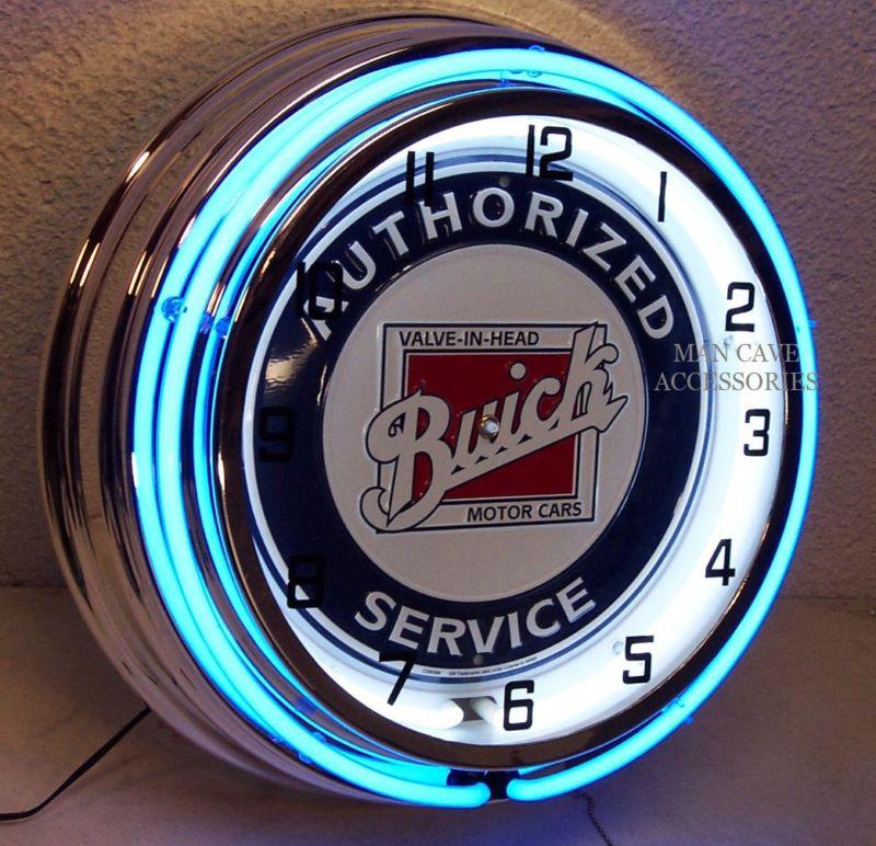 18" buick authorized service double neon clock