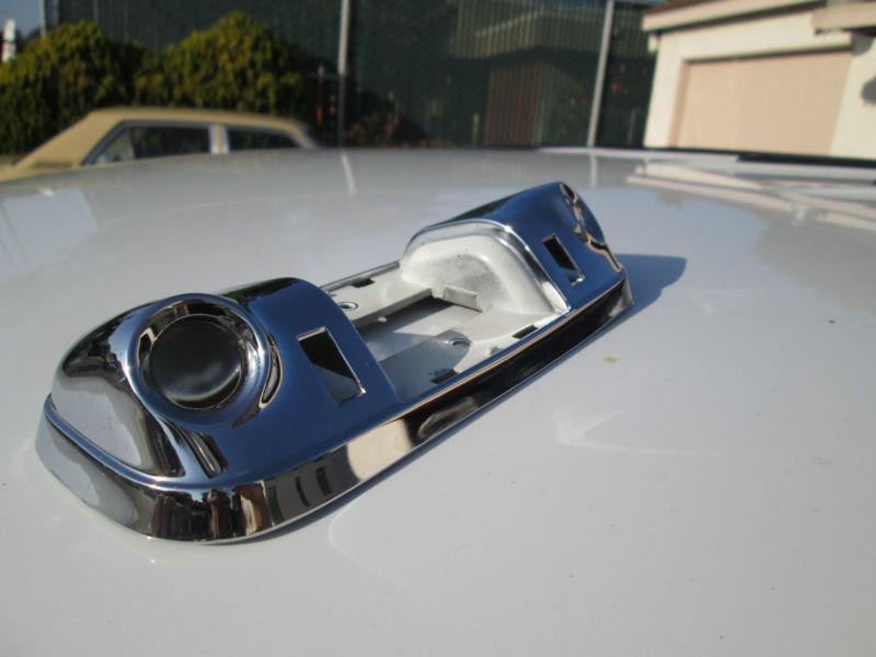 Nos ford headliner mounted chrome 3-way courtesy light bezel