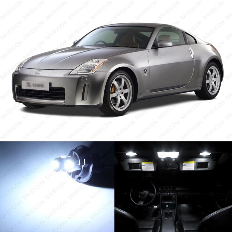 5 x xenon white led interior light package for 2003 - 2008 nissan 350z