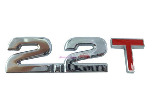 2.2t 2.2 t turbo metal rear trunk emblem badge decal sticker chrysler audi mazda