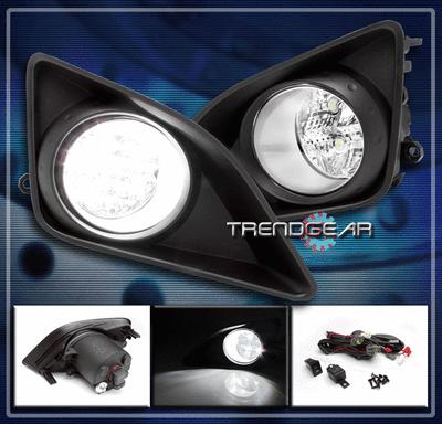 09 10 toyota corolla ce le s bumper led clear fog lights lamp+oem switch+harness