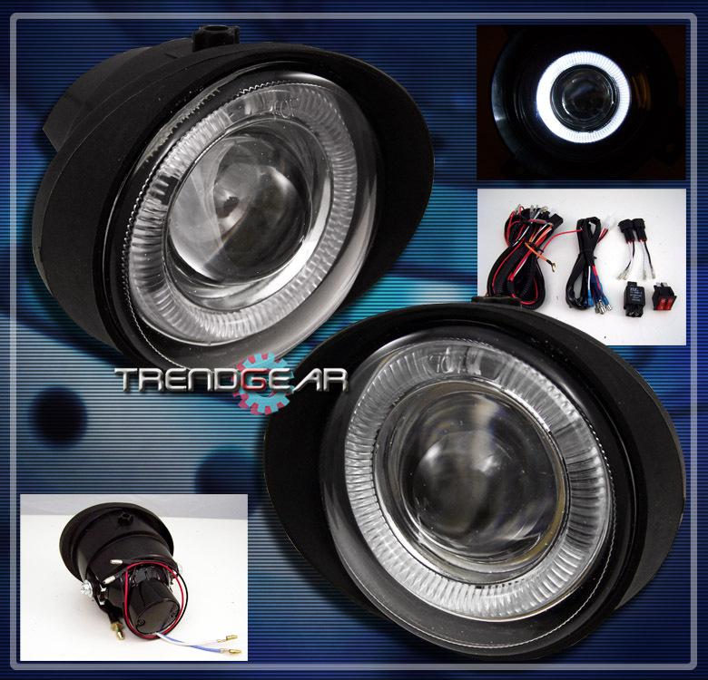 02-04 altima/03-05 murano/fx35 fx45 halo projector bumper fog lights lamp+switch