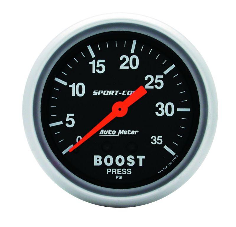 Auto meter 3404 sport-comp; mechanical boost gauge
