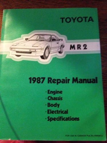 1987 toyota mr2 mr-2 mr 2 oem shop repair maintenance manual