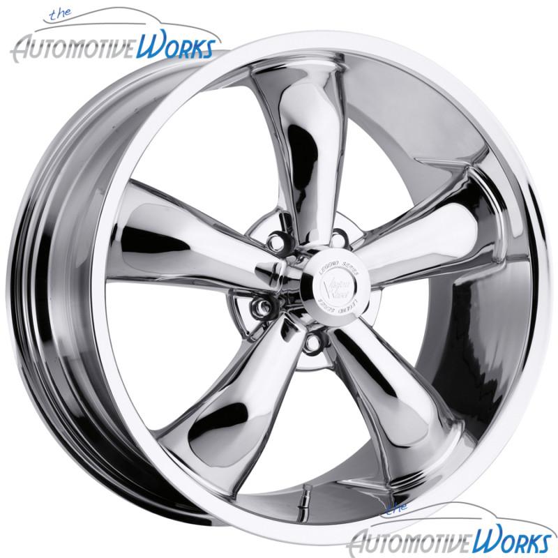 1 - 22x9.5 vision legend 5 5x120.65 5x4.75 +18mm chrome wheel rim inch 22"