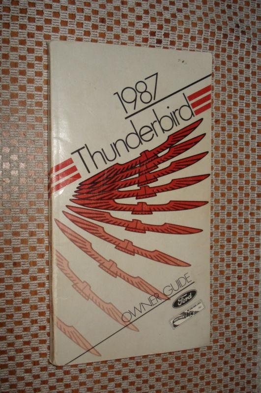 1987 ford thunderbird owners manual  t-bird original nr