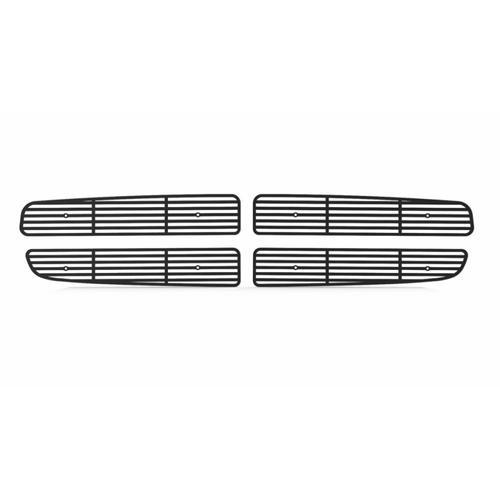 Dodge dakota 97-04 horizontal billet black powdercoat grill insert trim cover