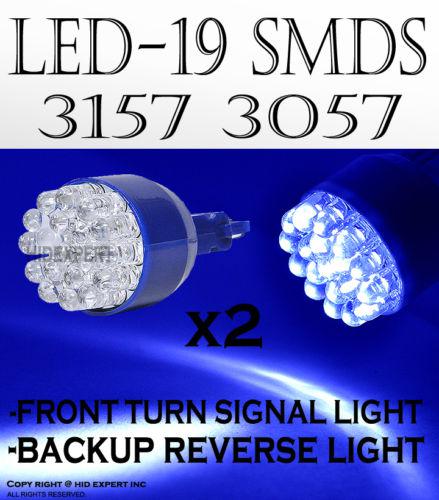 2 pcs replace 3157 super blue backup reverse 19x led light bulbs ab4 abls dot