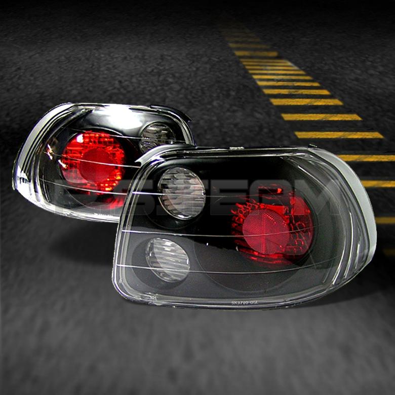 93-97 honda del sol sport coupe jdm black tail brake lights lamp pair left+right