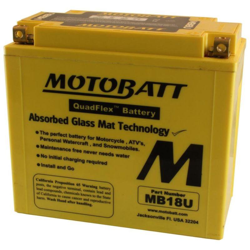 Motobatt mb18u sealed agm battery replaces: yb18-a, yb18l-a, yb18l-a2, honda