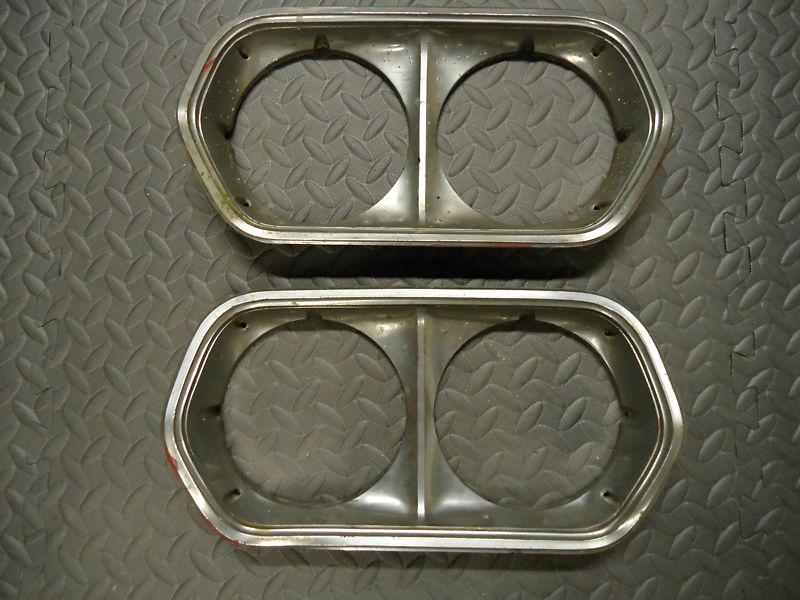 72 gran torino sport, ranchero headlight  bezel oem pair bezels 1972