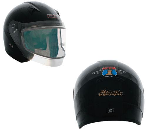 Snowmobile helmet black 2xlarge open face double lens kimpex ckx vg-977