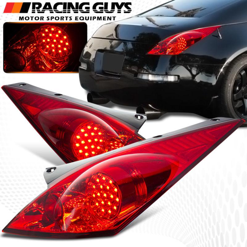 Nissan 03-05 z33 z350z red back tail brake signal lights lamps hi power led jdm