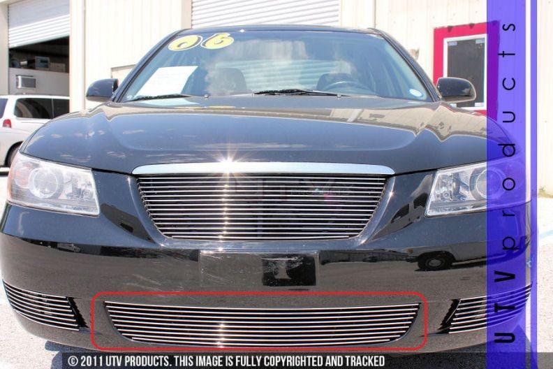 Fits: 2006 2007 2008 hyundai sonata 1pc chrome bumper billet grille kit