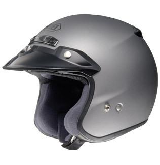 New shoei rj platinum-r open-face helmet, matte gray, xl