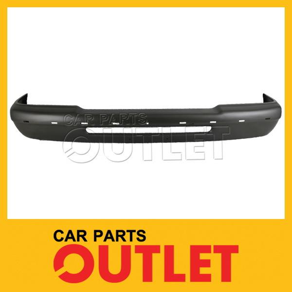 1993-1997 ford ranger front bumper face bar fo1002253 primed black w.strip holes