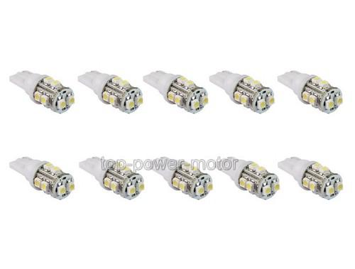 10x t10 168 194 car 10 white led smd 12v light bulbs side wedge new 008-10