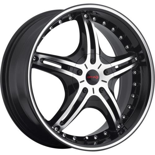 20x8.5 black gitano g59 wheels blank +40