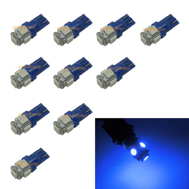 10x blue led dome map light license plate bulb 168 194 2825 t10 lamp wholesale a