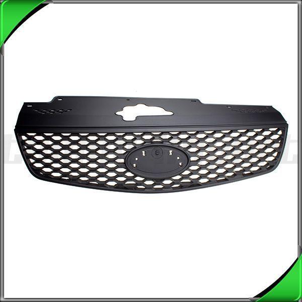 Front grille ki1200125 new matte black mesh type-1 style fits 2006-2009 kia rio5