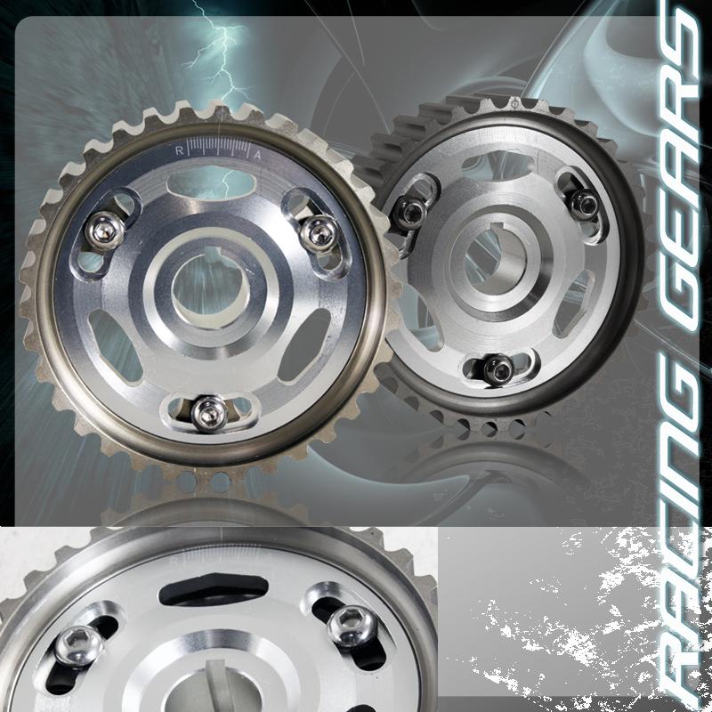 Honda civic si del sol b-series dohc aluminum silver adjustable pulley camgear