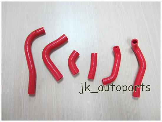 Honda 2002-2004 2003 crf450 crf450r silicone radiator coolant red hose kits 