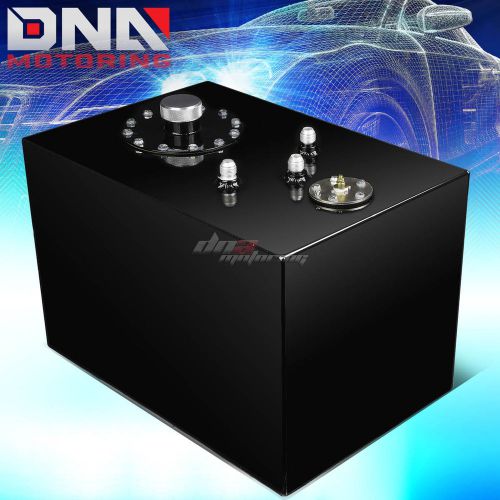 12 gallon top-feed performance black aluminum fuel cell tank+cap+level sender