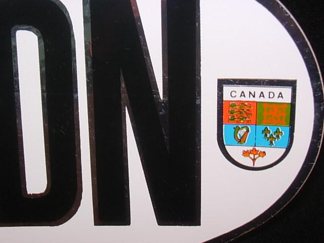 Canada  sticker decal bumper/window car oval country flag code 