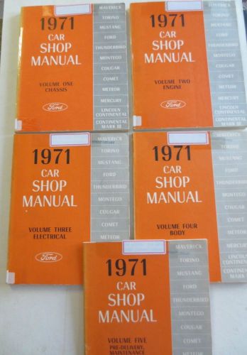 1971 ford car shop manual volumes 1-5