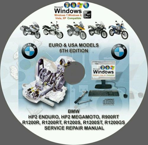 Bmw r1200r r1200rt r1200s r1200st r1200gs (usa-europe) service repair manual dvd