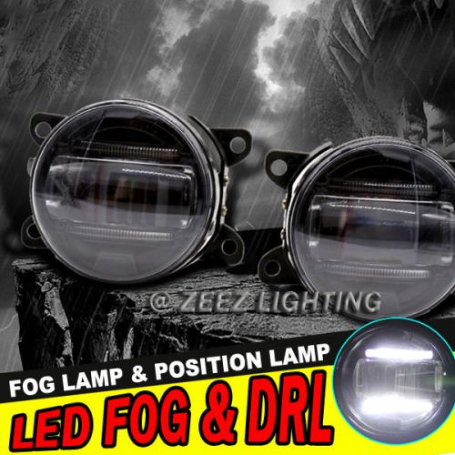 Led projector fog driving lamp w/ drl daytime running light for toyota lexus #p