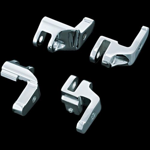 Kuryakyn chrome driver floorboard relocation brackets bracket relocator flst