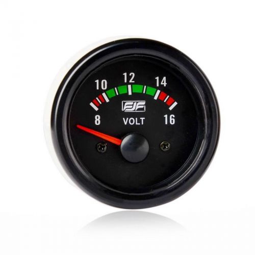 Universal 2&#034; 52mm black tinted 8-16v volt car smoke gauges meters voltages