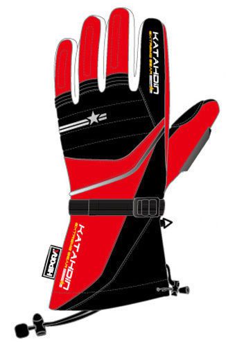 Katahdin frostfire snowmobile gloves red