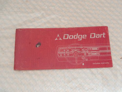 Owner&#039;s manual for 1967 dodge dart