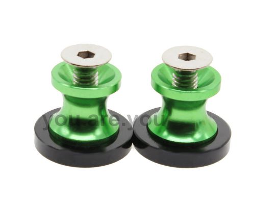 Swingarm spools sliders yamaha r1 r6 aprilia rsv 1000 triumph 675 triple green