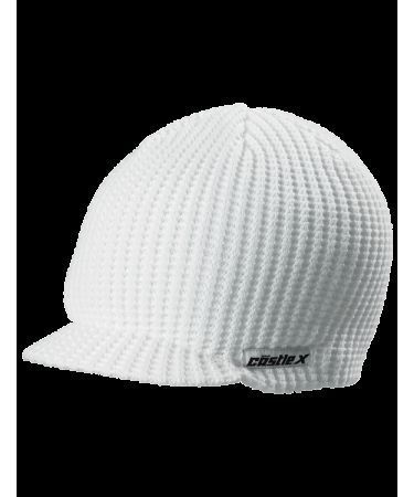 Castle x racewear beanie hat visor white