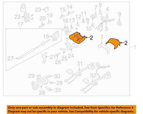 Gm oem steering column-upper shroud 89039453