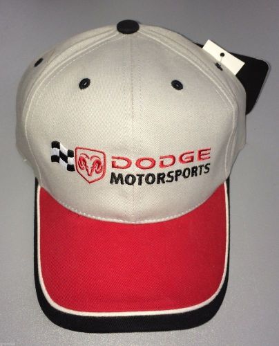 Brand new dodge motorsports nascar racing embroidered 3 color hat/cap!