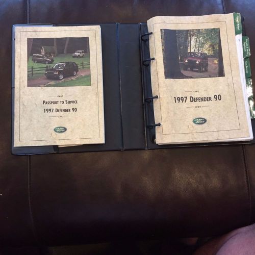 1997 defender land rover owners manual set with case land rover oem