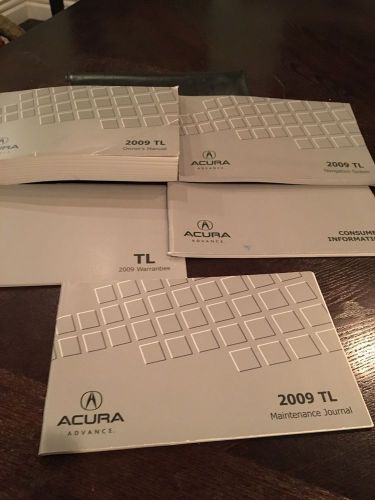 2009 acura tl factory owners manual warranty booklets set lot case part 31tk4600