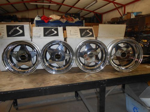 15&#034; x 7&#034;   vintage  nos     spectrum  classic star chrome wheel  rims, 4 lug