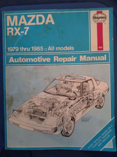 Haynes repair manual 460 - mazda rx-7   1979-1985       2