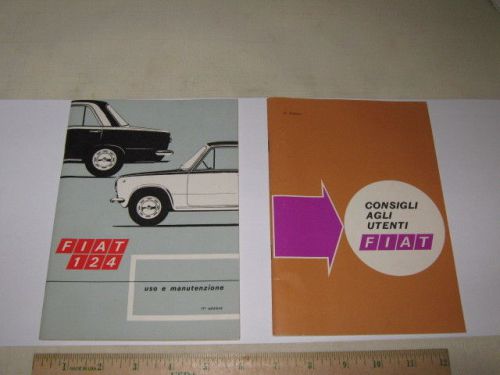 2 fiat 124 owner use &amp; maintenance manuals in italian vintage wiring diagram