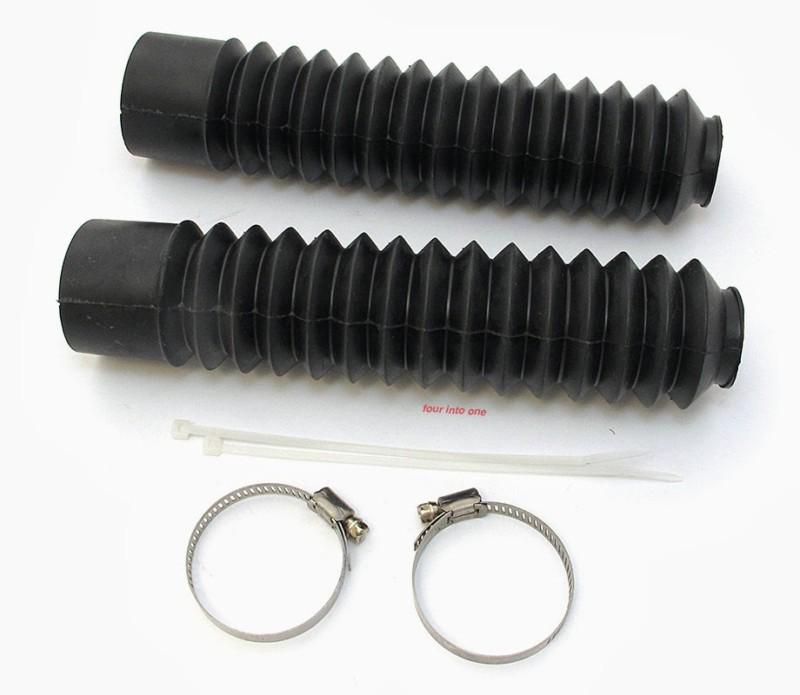 Fork boot kit black 15t, 9-3/4” l, 32-38mm upper, 48-54mm lower  k&s 16-3001