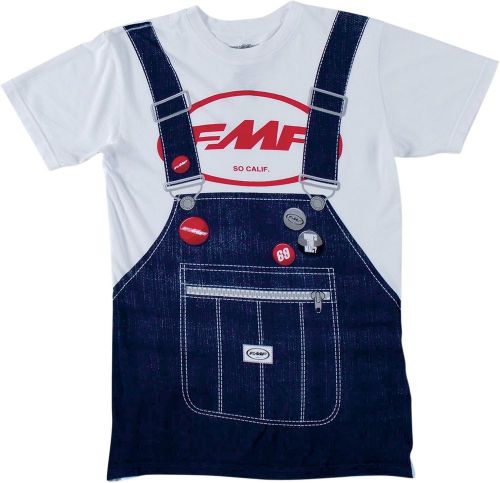 Fmf apparel f431s18140wht2x tee rm overalls wht 2x