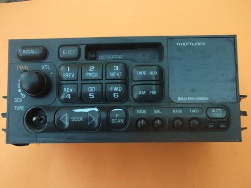 1995 - 2002 gmc safari am fm radio cassette  # 15757042  oem